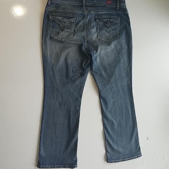 Vigold Boot Jeans Wheat Stitching Size 21 - Picture 3 of 7